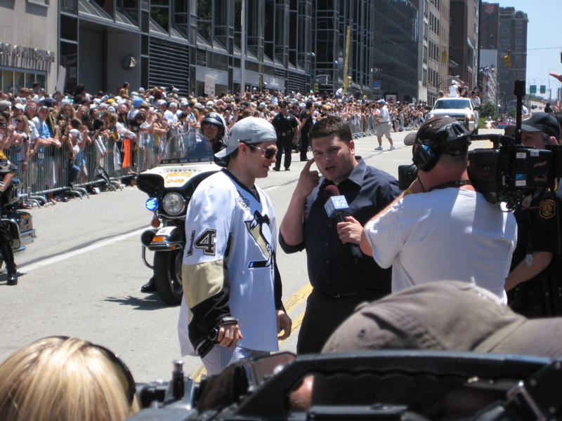Not sure why my softball coach is on TV.